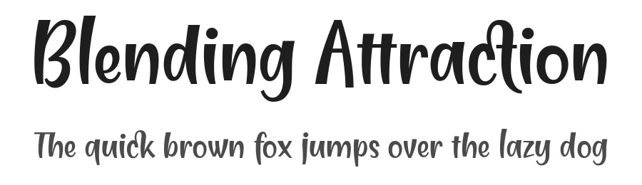 Blending Attraction by Situjuh Nazara — Script Font