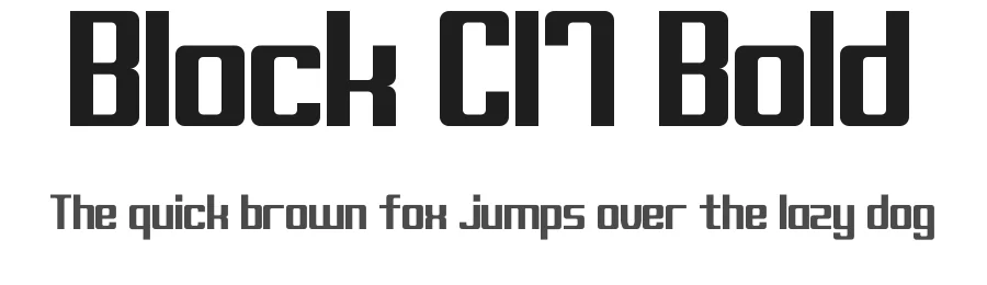 Block C17 Bold by OneSevenPointFive β Display Font