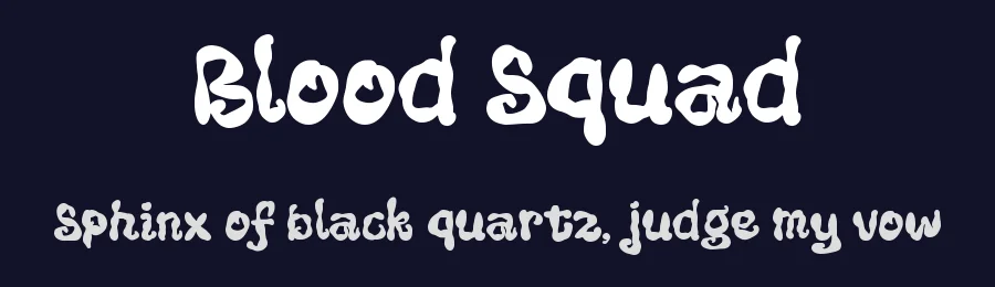 Blood Squad by Masa Aska Sanurumi — Display Font — thumbnail 2