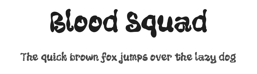 Blood Squad by Masa Aska Sanurumi — Display Font