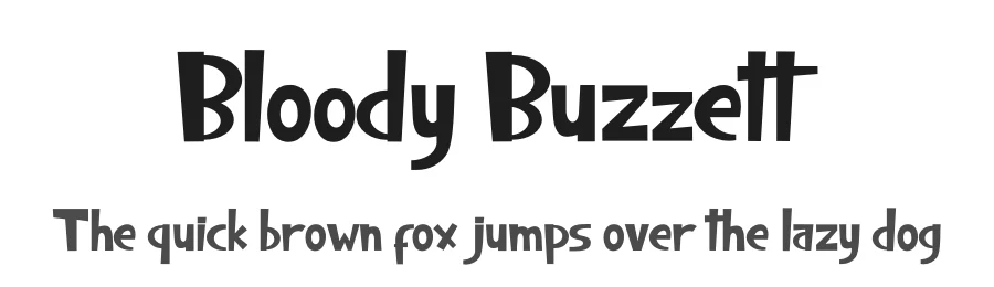 Bloody Buzzett by Sya'dan Ismail Rosyad โ Display Font