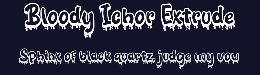 Bloody Ichor Extrude by Fadli Ramadhan Iskandar — Display Font — thumbnail 2
