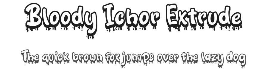 Bloody Ichor Extrude by Fadli Ramadhan Iskandar — Display Font