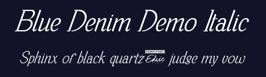 Blue Denim Demo Italic by Shalsha & Suci Anita — Display Font — thumbnail 2