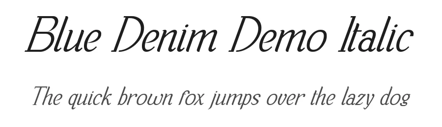 Blue Denim Demo Italic by Shalsha & Suci Anita — Display Font