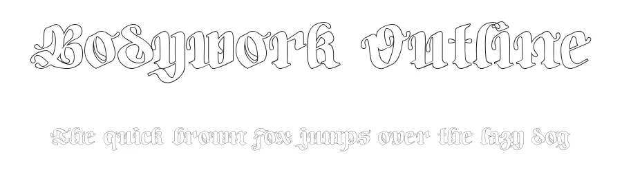 Bodywork Outline by Dharmas Studio — Display Font
