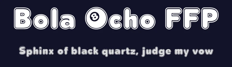 Bola Ocho FFP by deFharo — Display Font — thumbnail 2