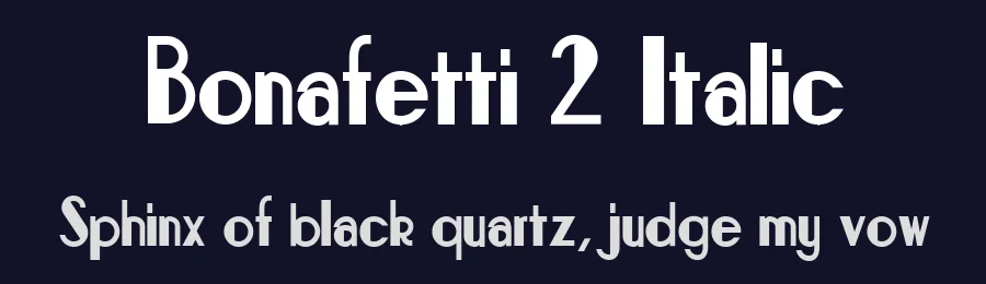 Bonafetti 2 Italic by Luc Mahler — Display Font — thumbnail 2