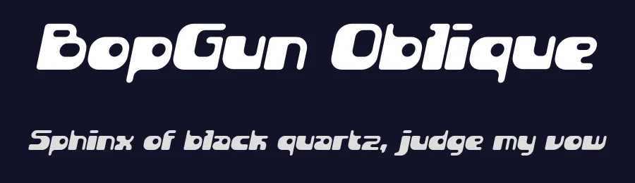 BopGun Oblique by Yuji Adachi — Display Font — thumbnail 2