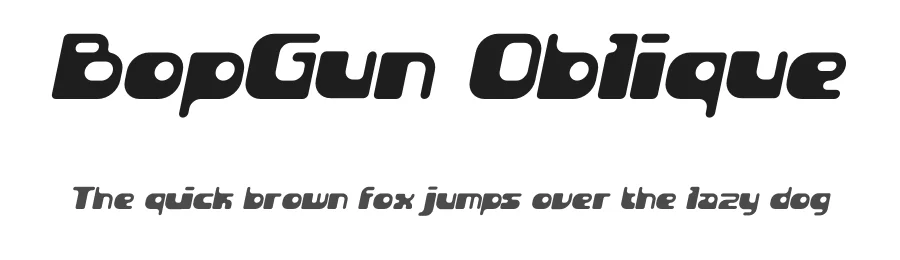 BopGun Oblique by Yuji Adachi β Display Font