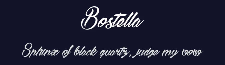 Bostella by dcoxy Medina Gregory — Script Font — thumbnail 2