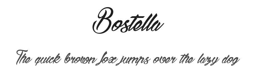 Bostella by dcoxy Medina Gregory — Script Font