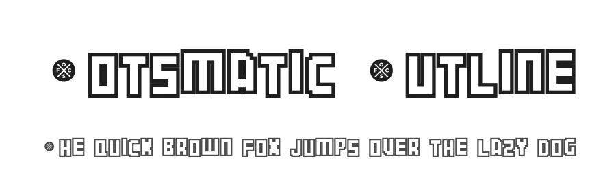 Botsmatic Outline by Out Of Step Font Company โ Display Font