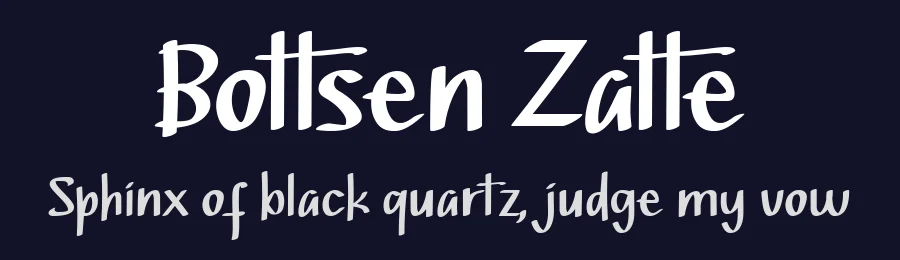 Bottsen Zatte by Sya'dan Ismail Rosyad — Script Font — thumbnail 2