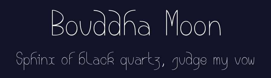 Bouddha Moon by dcoxy Medina Gregory — Display Font — thumbnail 2