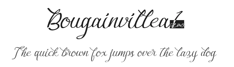 Bougainvillea1 by Imaginatype β Script Font