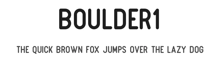 Boulder1 by Angin Studio — Sans Font