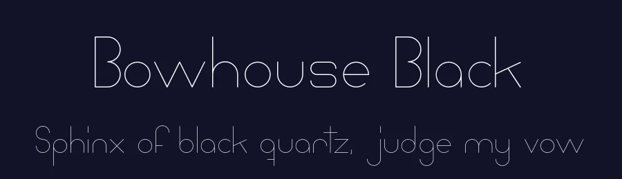 Bowhouse Black by Adrian Candela — Display Font — thumbnail 2