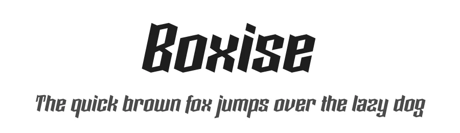 Boxise by Situjuh Nazara — Sans Font
