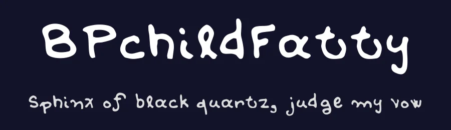 BPchildFatty by George Triantafyllakos — Script Font — thumbnail 2