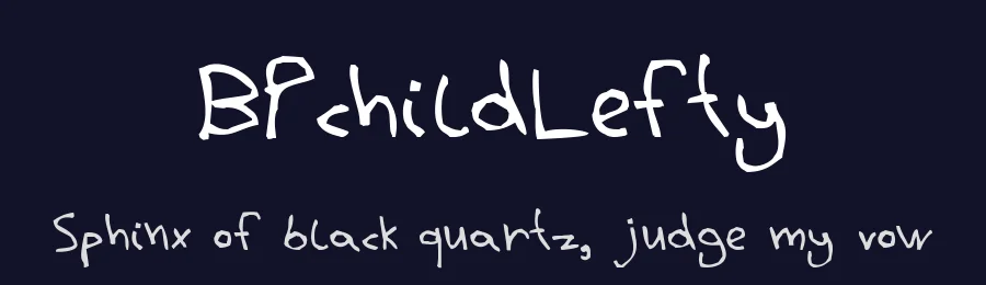 BPchildLefty by George Triantafyllakos — Script Font — thumbnail 2