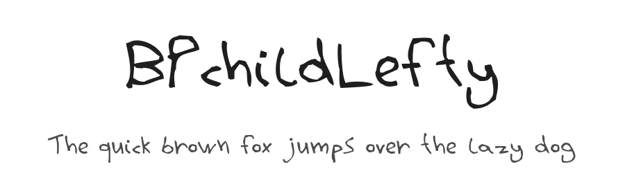 BPchildLefty by George Triantafyllakos — Script Font