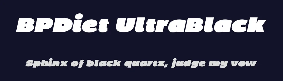 BPDiet UltraBlack by George Triantafyllakos — Display Font — thumbnail 2