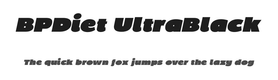 BPDiet UltraBlack by George Triantafyllakos — Display Font