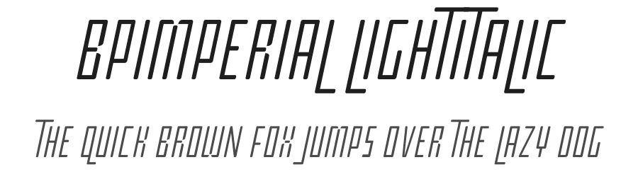 BPimperial LightItalic by George Triantafyllakos — Sans Font