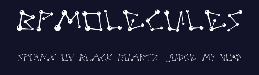 BPmolecules by George Triantafyllakos — Display Font — thumbnail 2