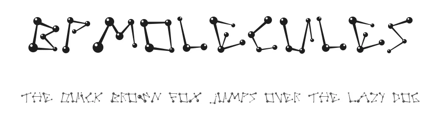 BPmolecules by George Triantafyllakos — Display Font