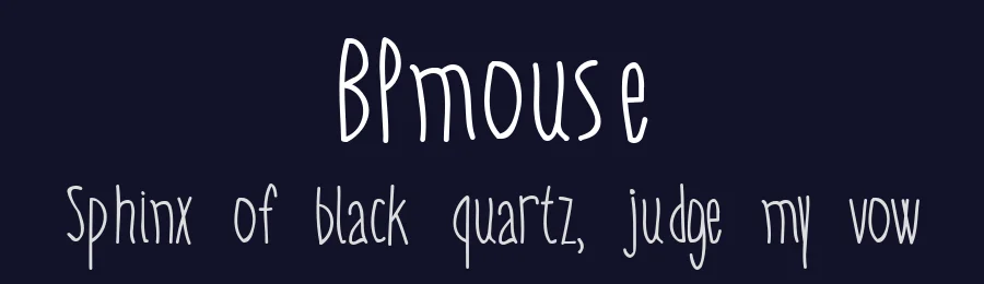 BPmouse by George Triantafyllakos — Display Font — thumbnail 2