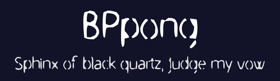 BPpong by George Triantafyllakos — Sans Font — thumbnail 2