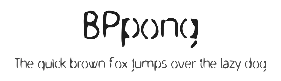 BPpong by George Triantafyllakos — Sans Font