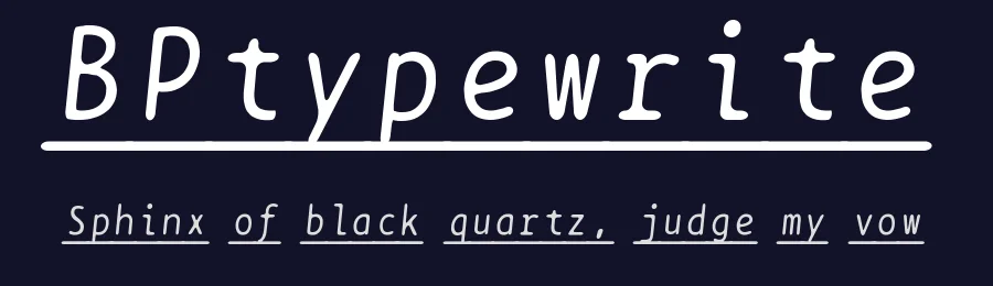BPtypewrite by George Triantafyllakos — Display Font — thumbnail 2