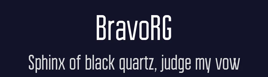 BravoRG by Michael Chereda — Display Font — thumbnail 2