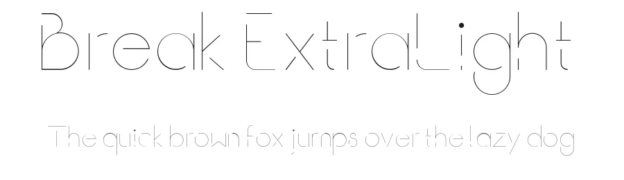 Break ExtraLight by Rajesh Rajput — Sans Font