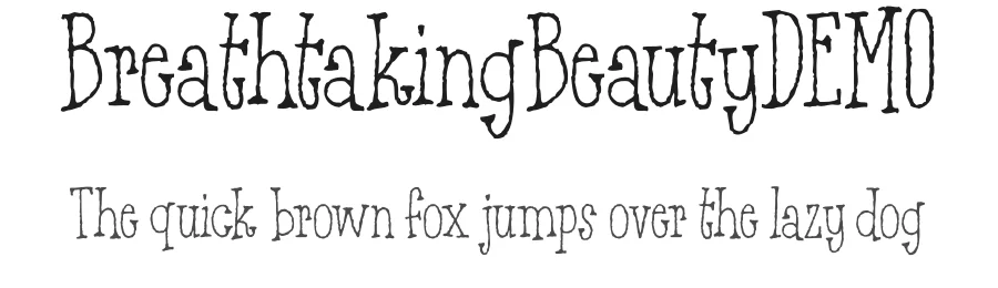 BreathtakingBeautyDEMO by Jakob Fischer / pizzadude.dk โ Display Font