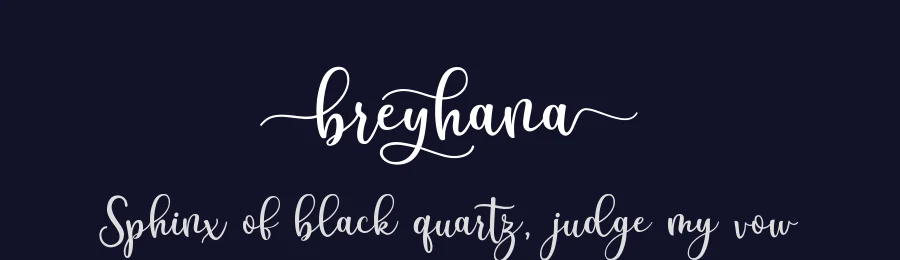 Breyhana by M Arif Dwi Prasetyo & Eko Nurcahyo — Script Font — thumbnail 2