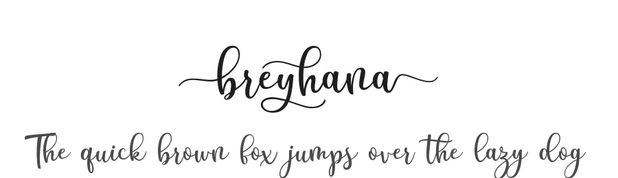 Breyhana by M Arif Dwi Prasetyo & Eko Nurcahyo — Script Font