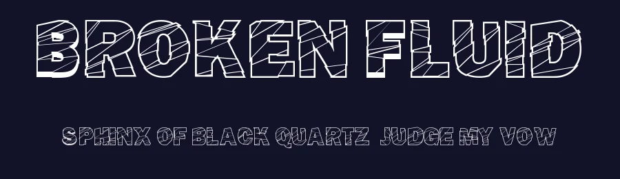 Broken Fluid by Qkila — Display Font — thumbnail 2