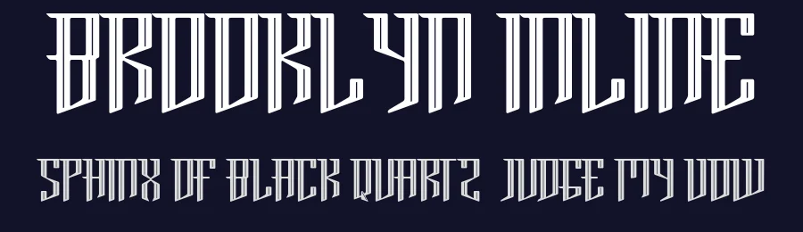 Brooklyn Inline by Paul Reis — Display Font — thumbnail 2
