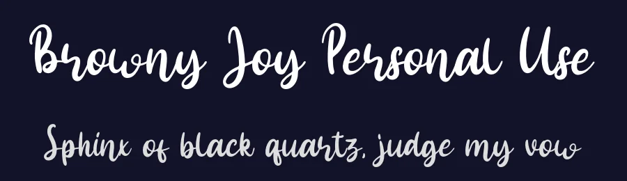 Browny Joy Personal Use by Fadli Ramadhan Iskandar — Display Font — thumbnail 2