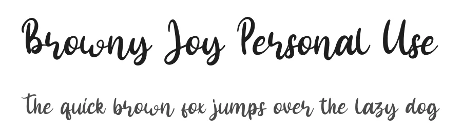 Browny Joy Personal Use by Fadli Ramadhan Iskandar — Display Font