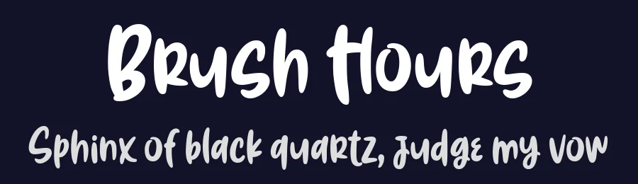 Brush Hours by Situjuh Nazara — Display Font — thumbnail 2