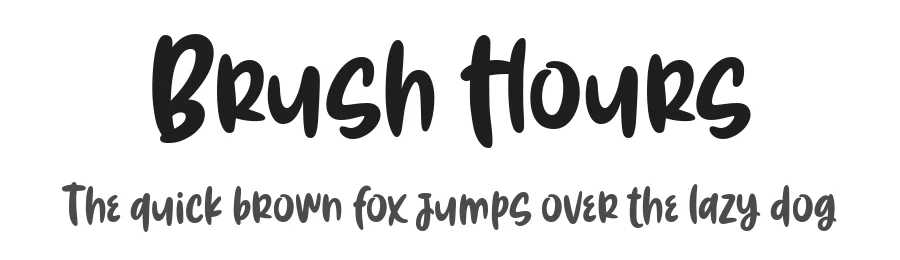 Brush Hours by Situjuh Nazara — Display Font
