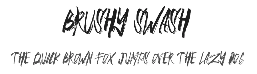 BRUSHY Swash by Laire Banyu Sandi Pawenang — Sans Font