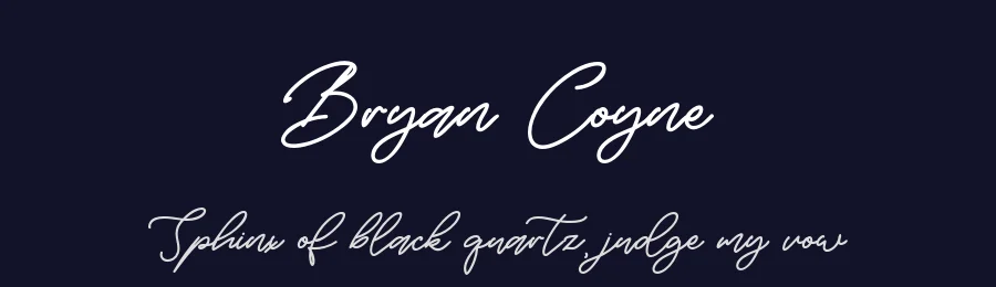 Bryan Coyne by Staircase Studio — Script Font — thumbnail 2