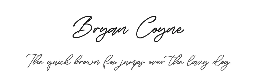 Bryan Coyne by Staircase Studio — Script Font