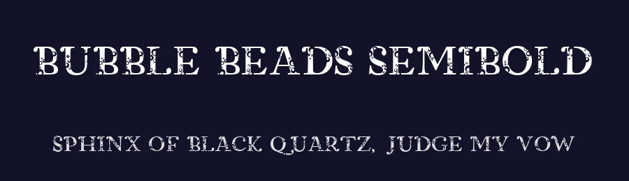 Bubble Beads SemiBold by Judith Tan — Display Font — thumbnail 2